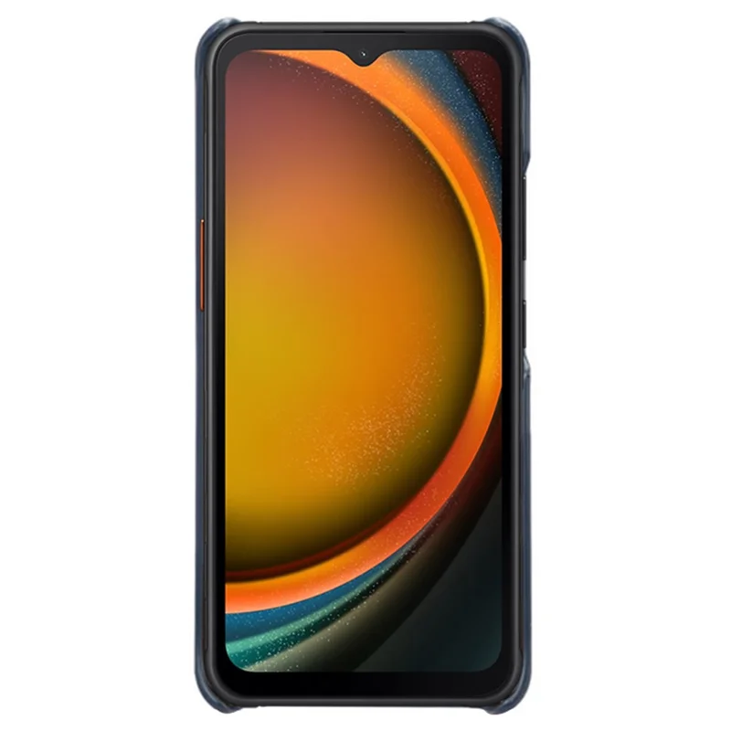 For Samsung Galaxy Xcover7 Case Shock-Absorbent PU Leather+PC Calf Texture Phone Cover - Blue