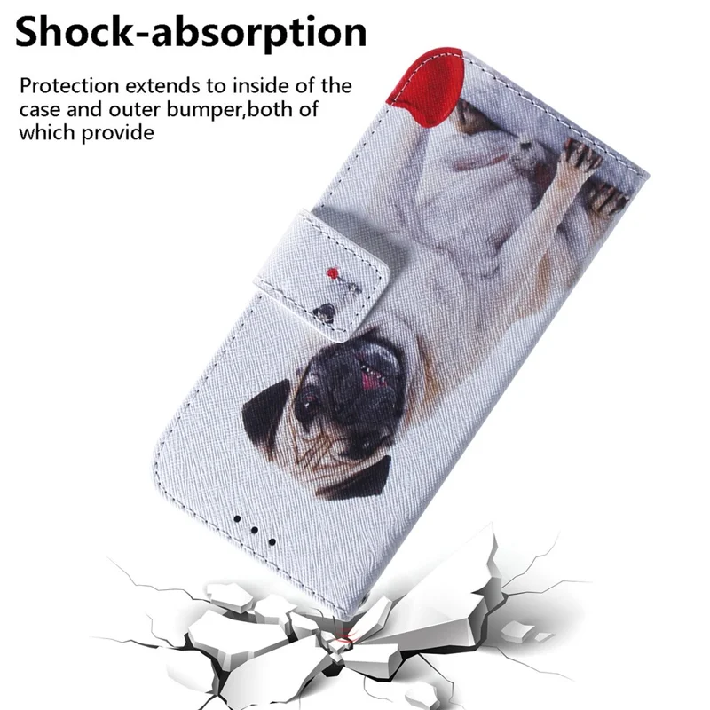For Xiaomi Redmi A3 / Poco C61 4G Magnetic Case Shock-Absorbent Pattern Printing Phone Stand Cover - Dog