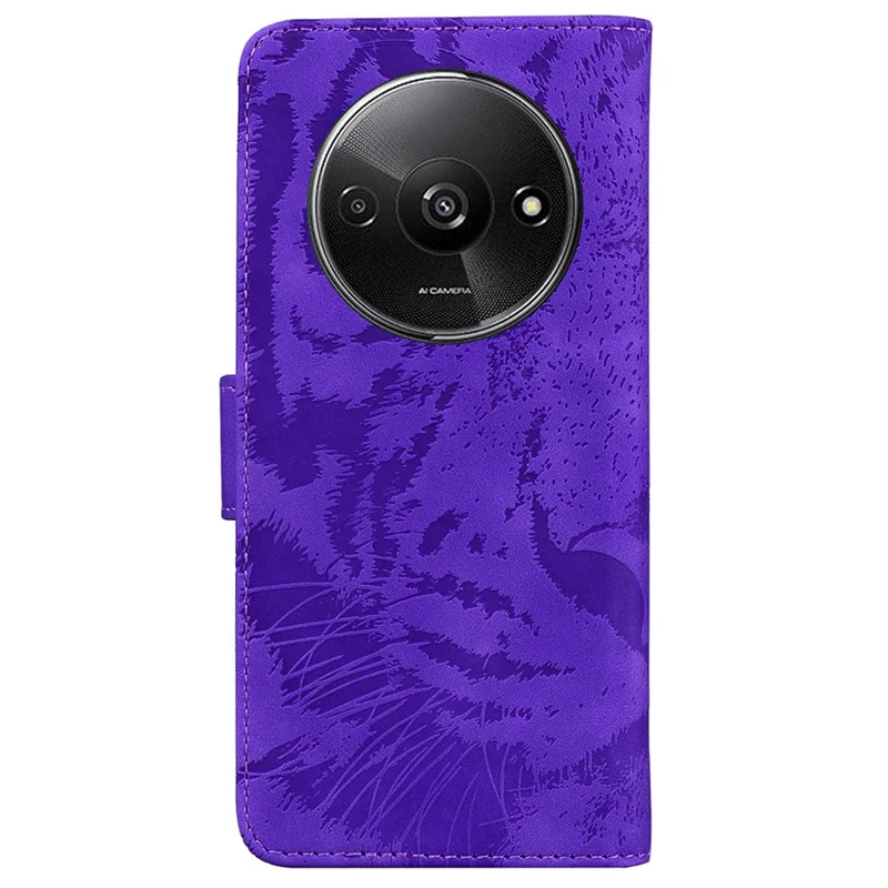 For Xiaomi Redmi A3 / Poco C61 4G Cell Phone Cover Protective Case Tiger Imprinted Pattern Phone Shell - Purple