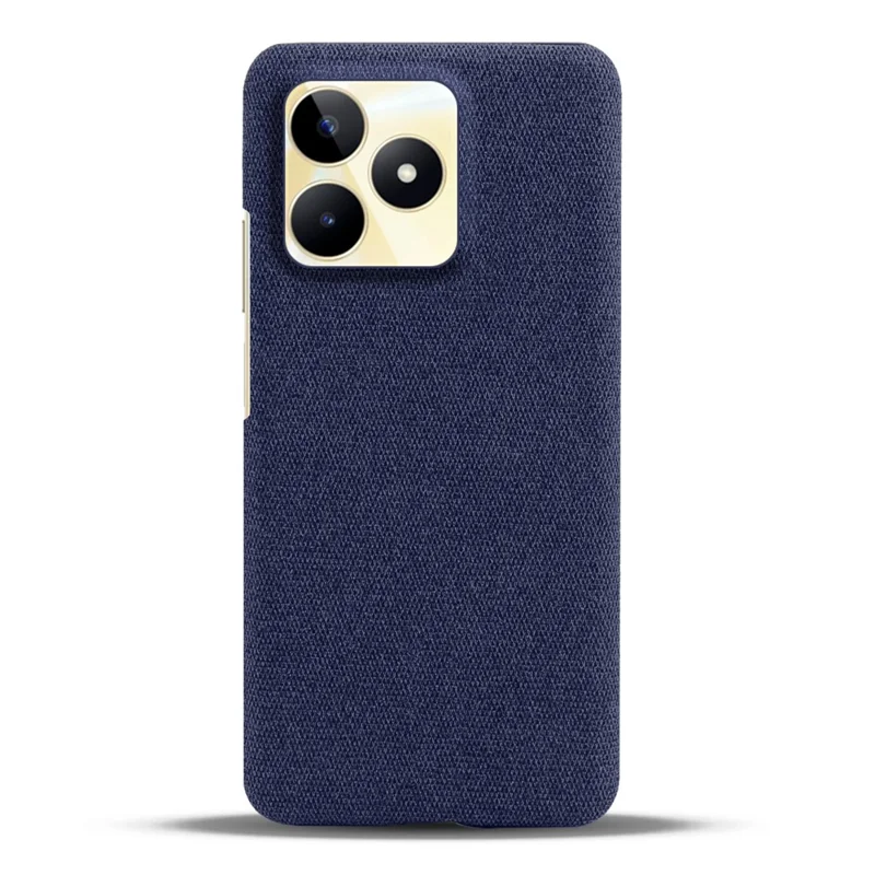 For Realme Narzo N53 4G Cell Phone Cases Shock-absorbing PC+Cloth Back Cover - Blue