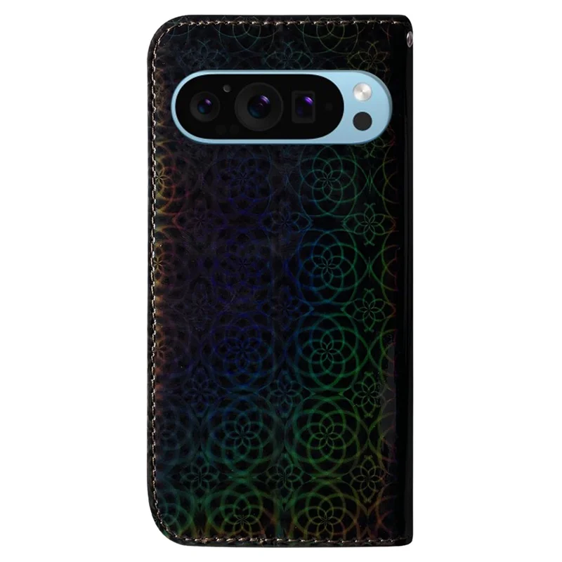 For Google Pixel 9 Pro XL Phone Protector Anti-Scratch Dazzling Flower Pattern Phone Case - Black