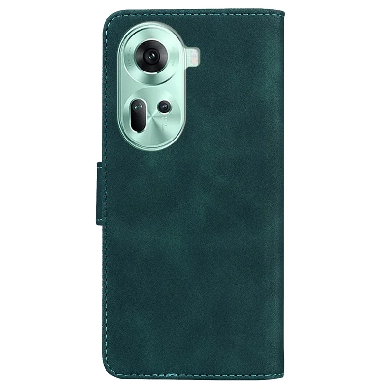 Per Oppo Reno11 5G (Global) Custodia per cellulare Custodia pieghevole in pelle PU+TPU antiurto - Verde