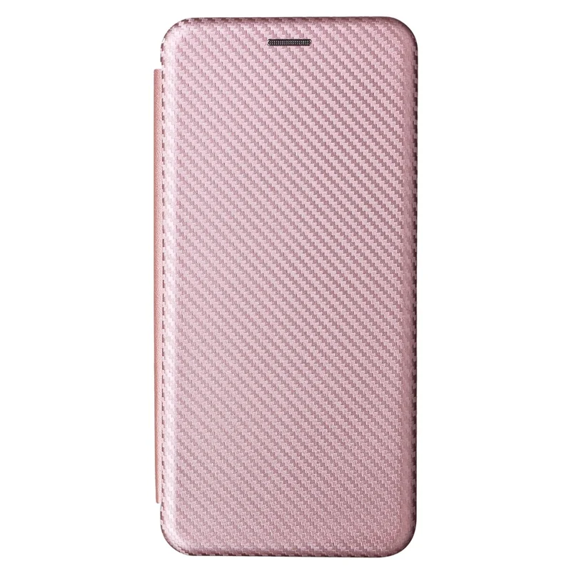 For ZTE Anshin Family A303ZT Case PU Leather Carbon Fiber Texture Phone Cover - Rose Gold