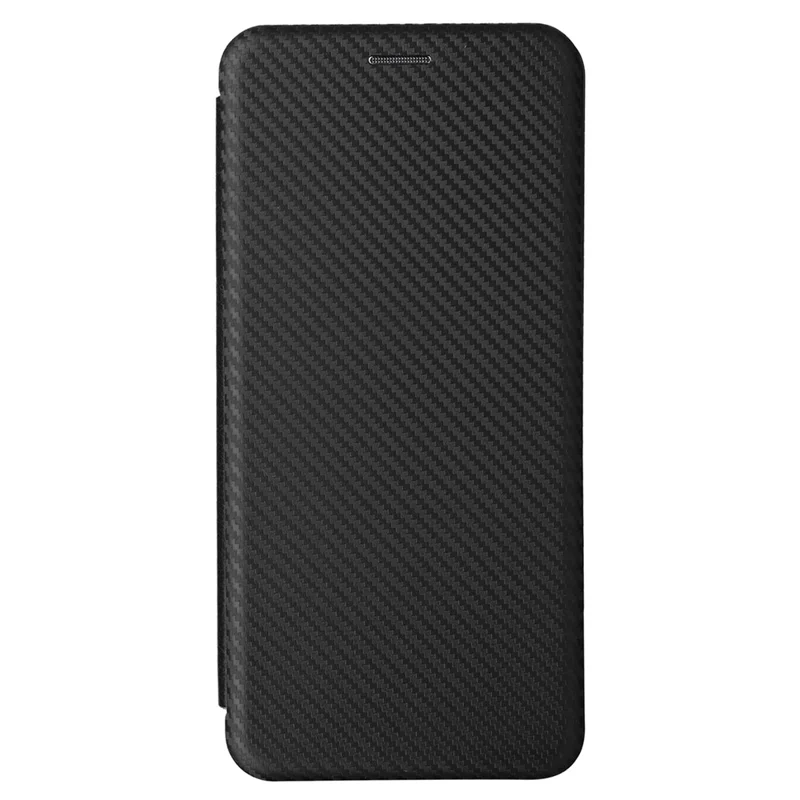 For ZTE Anshin Family A303ZT Case PU Leather Carbon Fiber Texture Phone Cover - Black