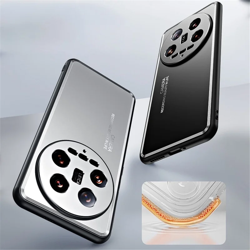 For Xiaomi 14 Ultra Case TPU+Aluminium Alloy Heat Dissipation Back Phone Shell - Blue