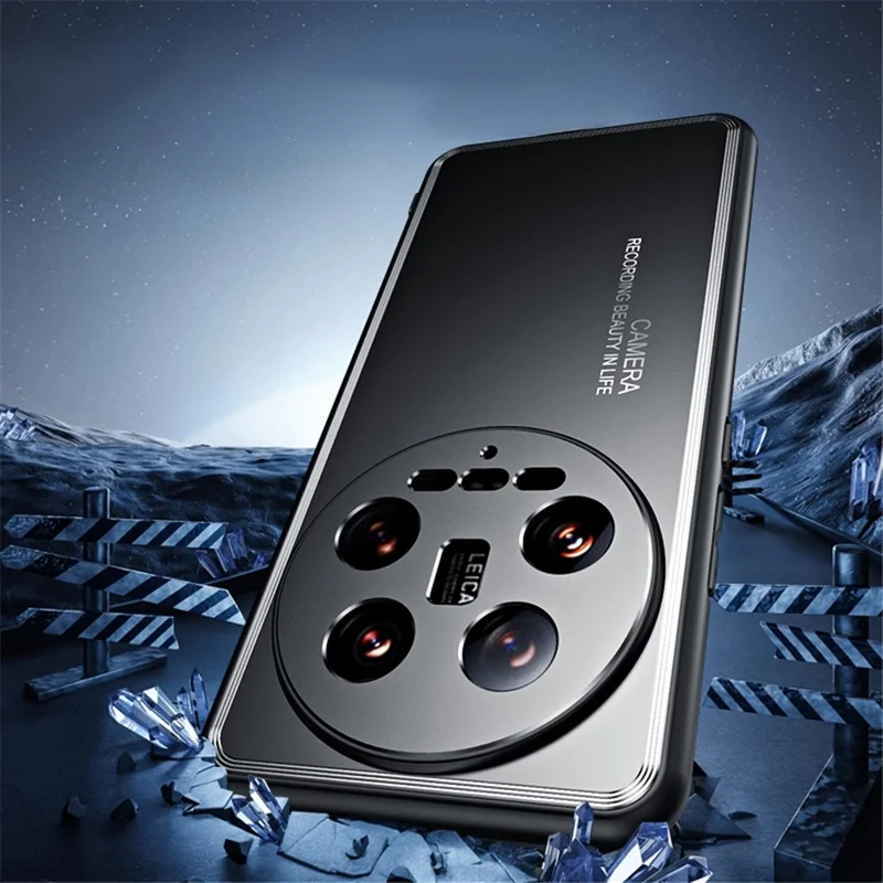 For Xiaomi 14 Ultra Case TPU+Aluminium Alloy Heat Dissipation Back Phone Shell - Blue