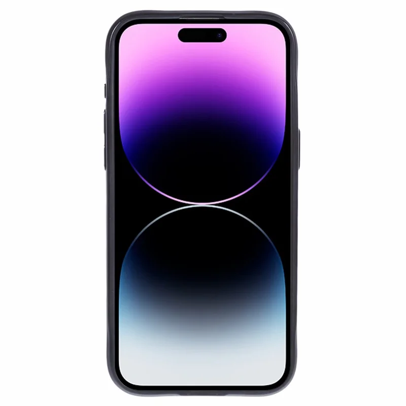 JJ3 Series for iPhone 14 Pro Clear Case TPU+Acrylic Defender Magnetic Phone Cover - Black