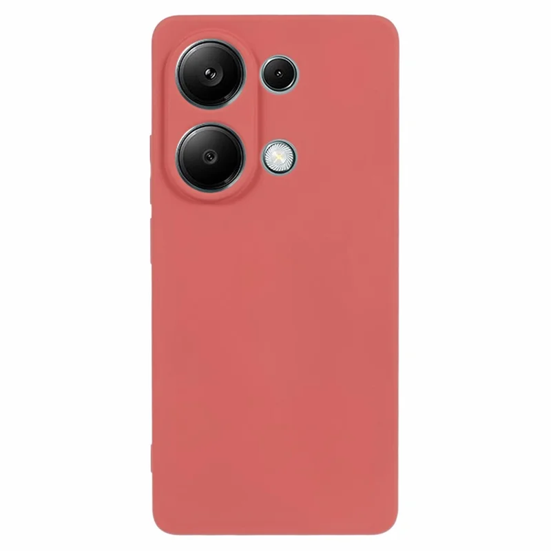 For Xiaomi Redmi Note 13 Pro 4G / Poco M6 Pro 4G Case Rubberized TPU Fiber Lining Cell Phone Cover (Precise Lens Cutout) - Hawthorn Red