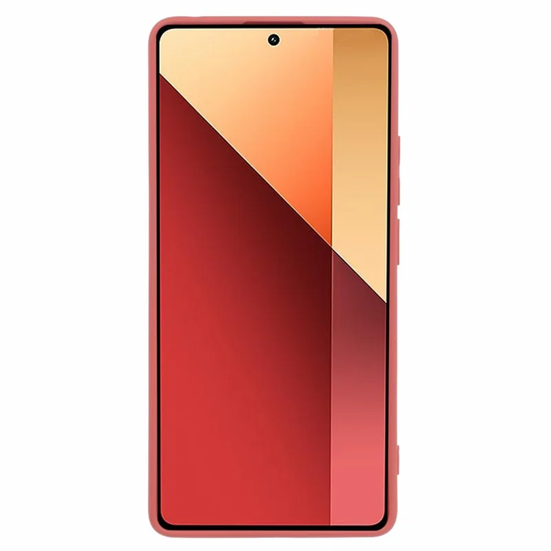 For Xiaomi Redmi Note 13 Pro 4G / Poco M6 Pro 4G Case Rubberized TPU Fiber Lining Cell Phone Cover (Precise Lens Cutout) - Hawthorn Red