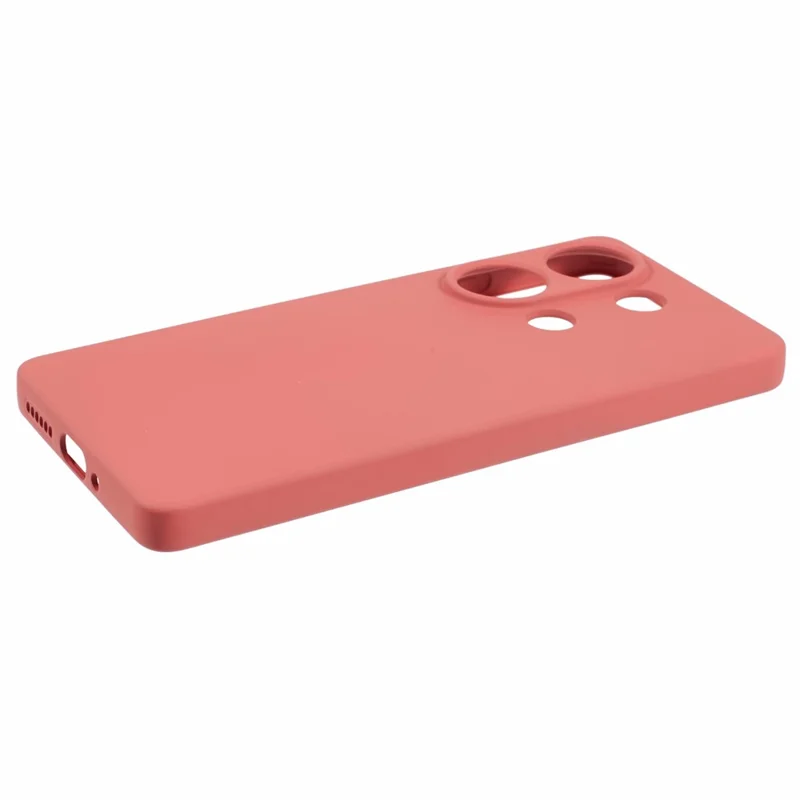 For Xiaomi Redmi Note 13 Pro 4G / Poco M6 Pro 4G Case Rubberized TPU Fiber Lining Cell Phone Cover (Precise Lens Cutout) - Hawthorn Red