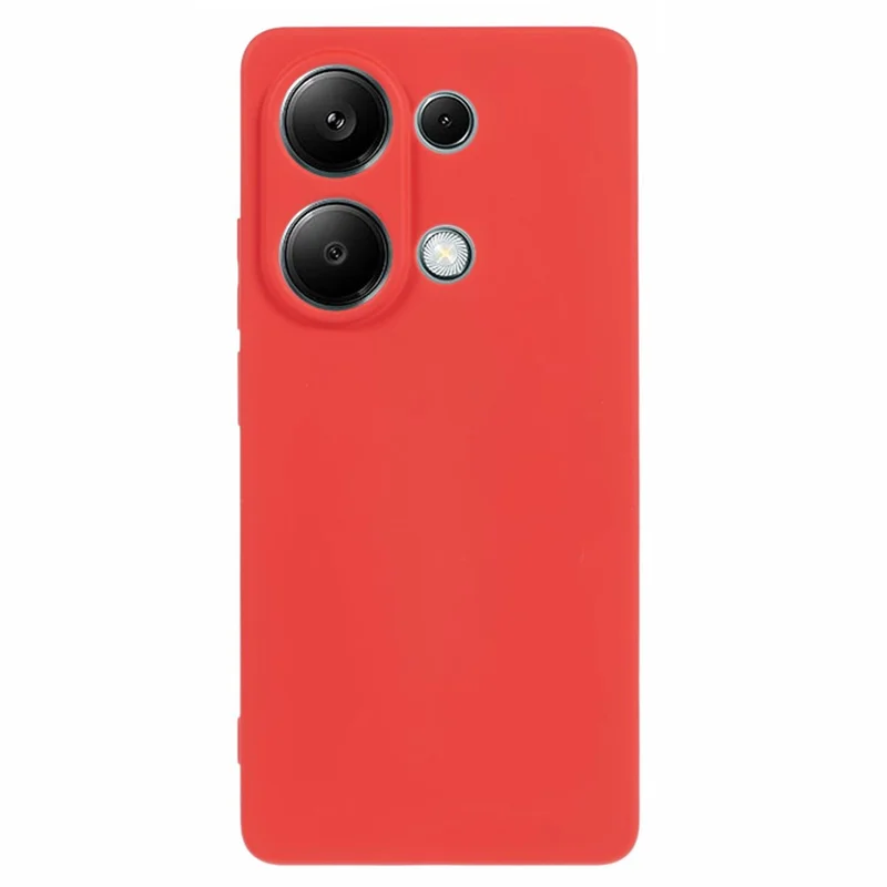 For Xiaomi Redmi Note 13 Pro 4G / Poco M6 Pro 4G Case Rubberized TPU Fiber Lining Cell Phone Cover (Precise Lens Cutout) - Red