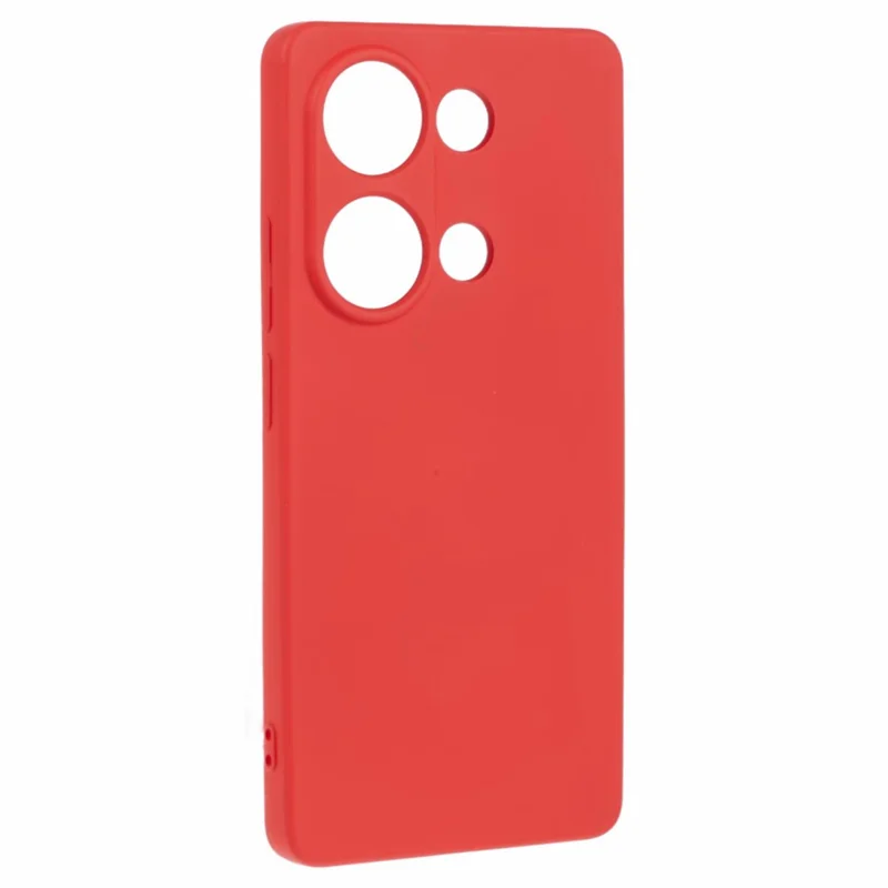 For Xiaomi Redmi Note 13 Pro 4G / Poco M6 Pro 4G Case Rubberized TPU Fiber Lining Cell Phone Cover (Precise Lens Cutout) - Red