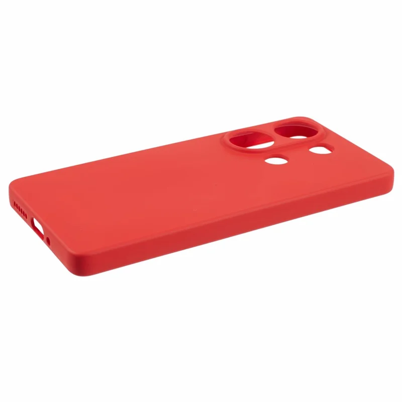 For Xiaomi Redmi Note 13 Pro 4G / Poco M6 Pro 4G Case Rubberized TPU Fiber Lining Cell Phone Cover (Precise Lens Cutout) - Red