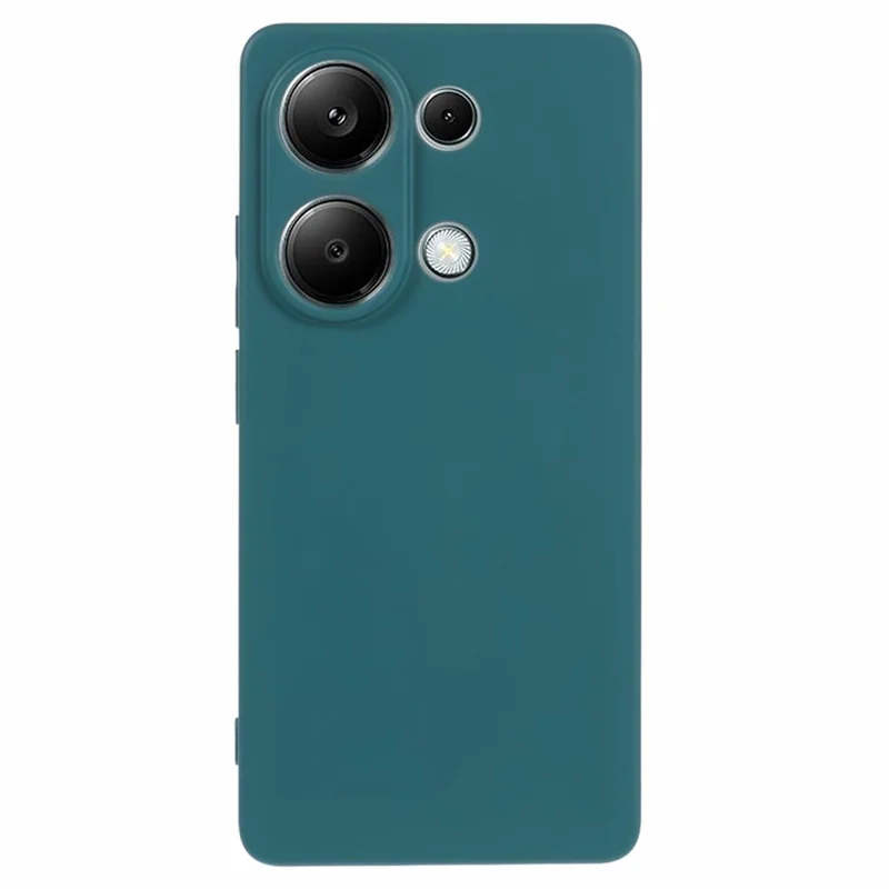 For Xiaomi Redmi Note 13 Pro 4G / Poco M6 Pro 4G Case Rubberized TPU Fiber Lining Cell Phone Cover (Precise Lens Cutout) - Army Green