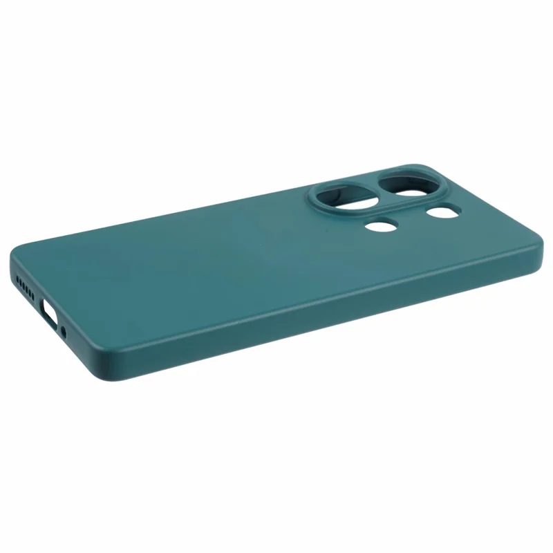 For Xiaomi Redmi Note 13 Pro 4G / Poco M6 Pro 4G Case Rubberized TPU Fiber Lining Cell Phone Cover (Precise Lens Cutout) - Army Green