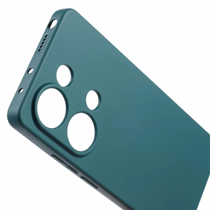 For Xiaomi Redmi Note 13 Pro 4G / Poco M6 Pro 4G Case Rubberized TPU Fiber Lining Cell Phone Cover (Precise Lens Cutout) - Army Green