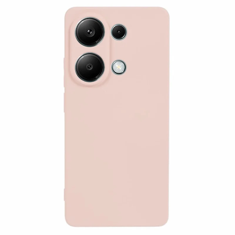 For Xiaomi Redmi Note 13 Pro 4G / Poco M6 Pro 4G Case Rubberized TPU Fiber Lining Cell Phone Cover (Precise Lens Cutout) - Pink