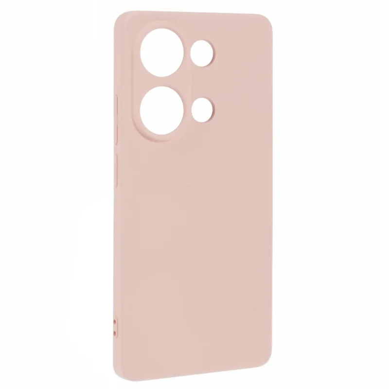 For Xiaomi Redmi Note 13 Pro 4G / Poco M6 Pro 4G Case Rubberized TPU Fiber Lining Cell Phone Cover (Precise Lens Cutout) - Pink