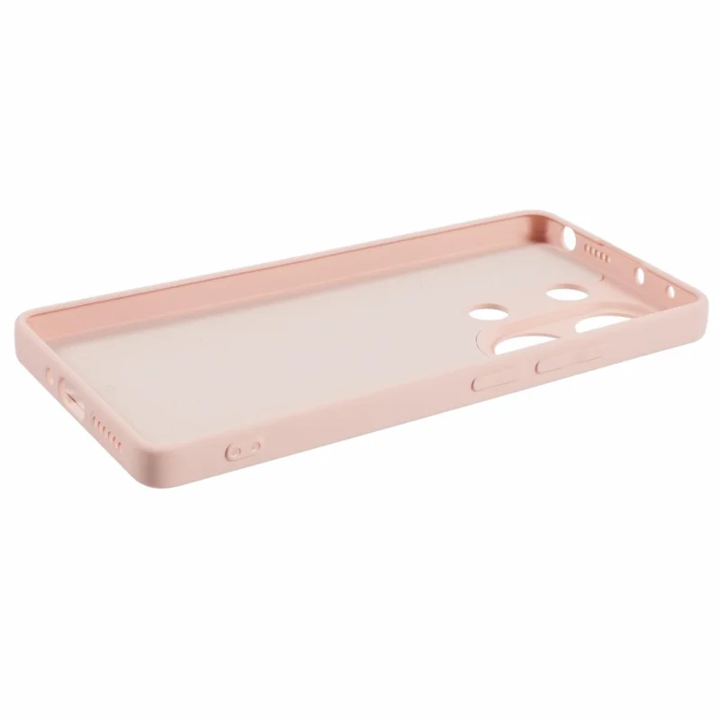 For Xiaomi Redmi Note 13 Pro 4G / Poco M6 Pro 4G Case Rubberized TPU Fiber Lining Cell Phone Cover (Precise Lens Cutout) - Pink
