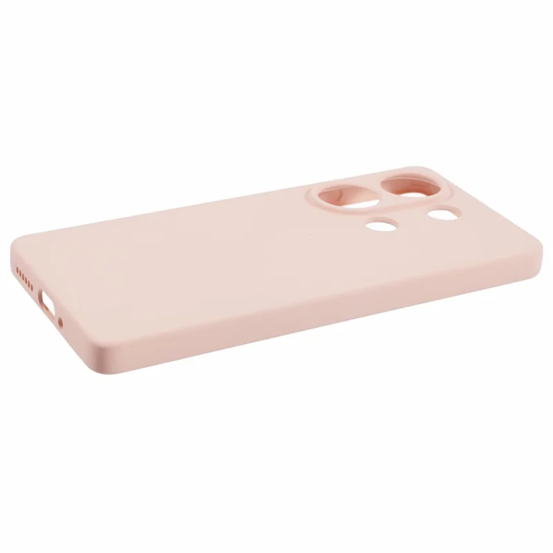 For Xiaomi Redmi Note 13 Pro 4G / Poco M6 Pro 4G Case Rubberized TPU Fiber Lining Cell Phone Cover (Precise Lens Cutout) - Pink
