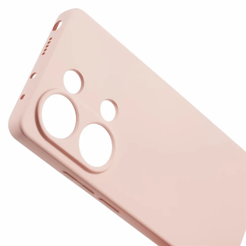 For Xiaomi Redmi Note 13 Pro 4G / Poco M6 Pro 4G Case Rubberized TPU Fiber Lining Cell Phone Cover (Precise Lens Cutout) - Pink