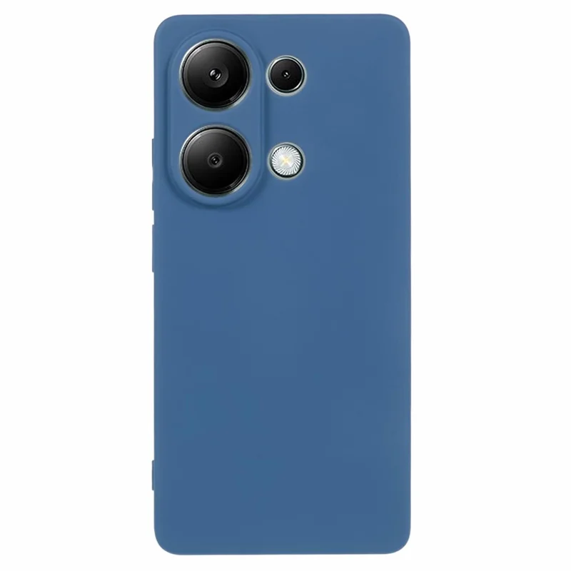 Para Xiaomi Redmi Note 13 Pro 4G / Poco M6 Pro 4G Funda de Teléfono Celular de Fibra de TPU Recubierta de Goma (Recorte Preciso de la Lente) - Zafiro