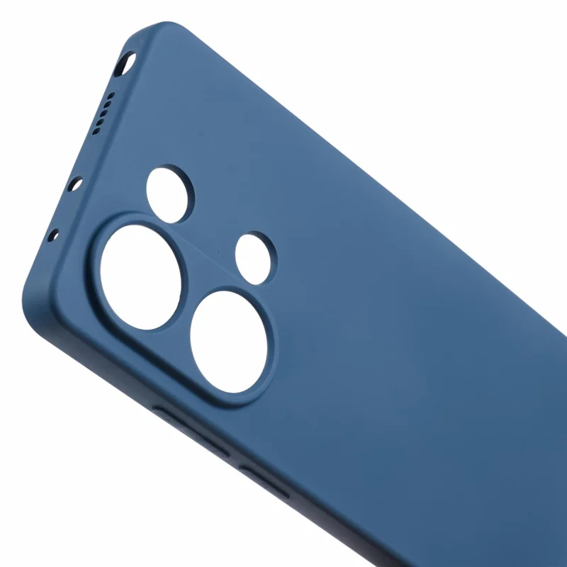 Para Xiaomi Redmi Note 13 Pro 4G / Poco M6 Pro 4G Funda de Teléfono Celular de Fibra de TPU Recubierta de Goma (Recorte Preciso de la Lente) - Zafiro