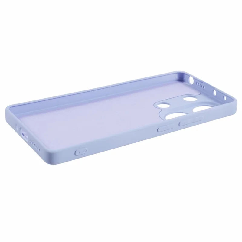 For Xiaomi Redmi Note 13 Pro 4G / Poco M6 Pro 4G Case Rubberized TPU Fiber Lining Cell Phone Cover (Precise Lens Cutout) - Light Purple