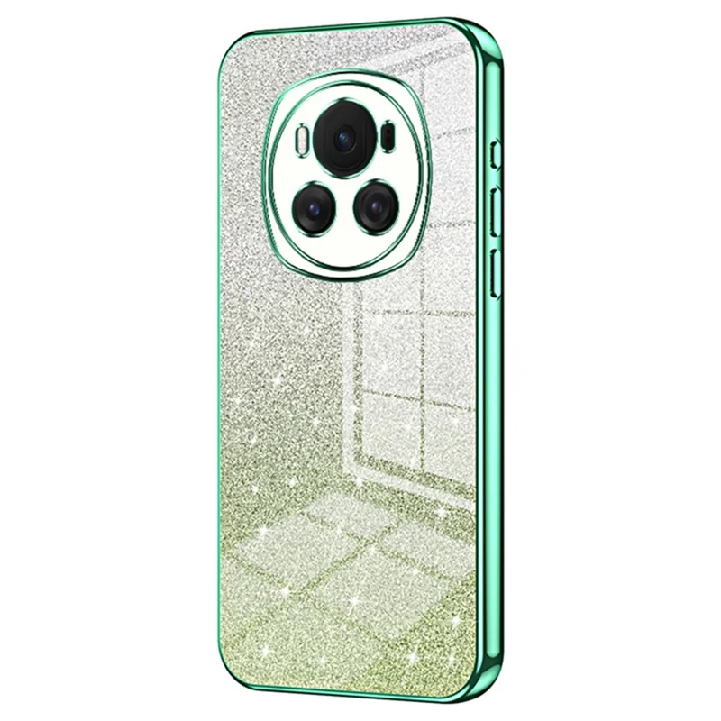 For Honor Magic6 5G Gradient Glitter Cell Phone Cases Electroplated TPU Shell - Green