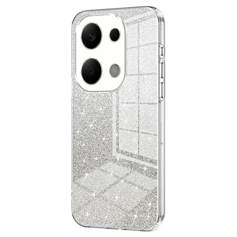 Per Xiaomi Redmi Note 13 Pro 4G / Poco M6 Pro 4G Custodia in TPU Sottile con Gradiente Glitterato Elettroplaccato - Trasparente