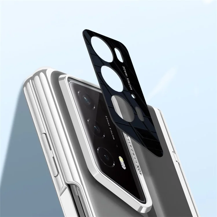 Pour Honor Magic V2 RSR Porsche Design Case Clear PC+Acrylic Kickstand Phone Cover with Anti-Spy Screen Protector - Noir