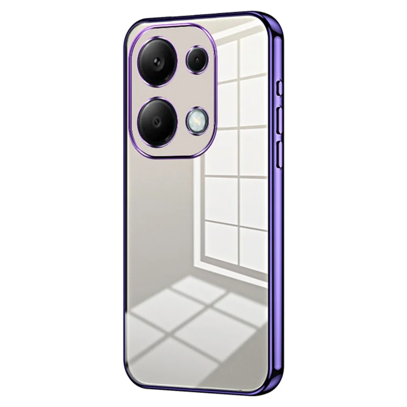 For Xiaomi Redmi Note 13 Pro 4G / Poco M6 Pro 4G Electroplating TPU Cover Cell Phone Case - Purple