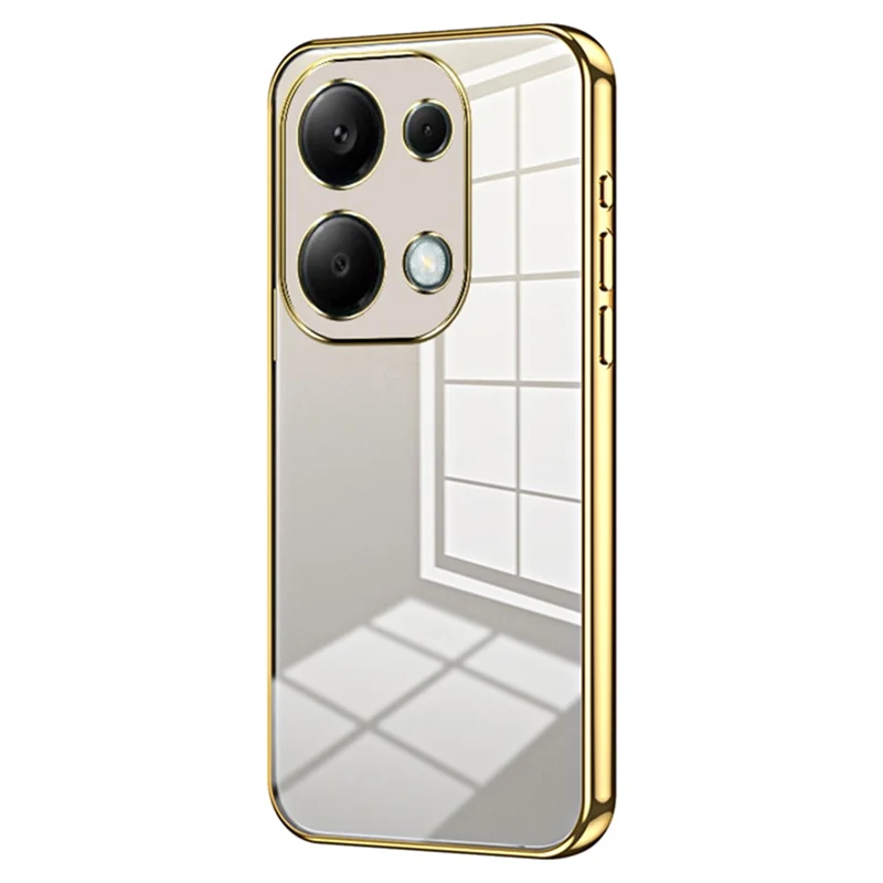 For Xiaomi Redmi Note 13 Pro 4G / Poco M6 Pro 4G Electroplating TPU Cover Cell Phone Case - Gold