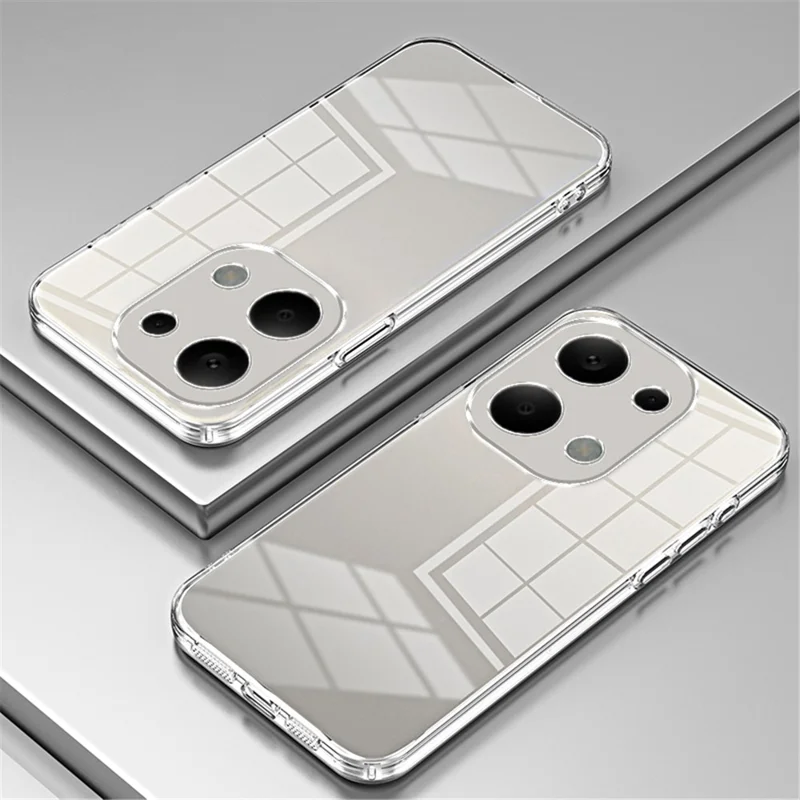 For Xiaomi Redmi Note 13 Pro 4G / Poco M6 Pro 4G Electroplating TPU Cover Cell Phone Case - Transparent