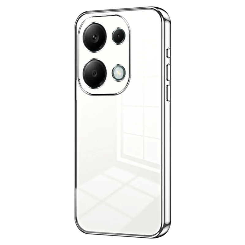 For Xiaomi Redmi Note 13 Pro 4G / Poco M6 Pro 4G Electroplating TPU Cover Cell Phone Case - Silver