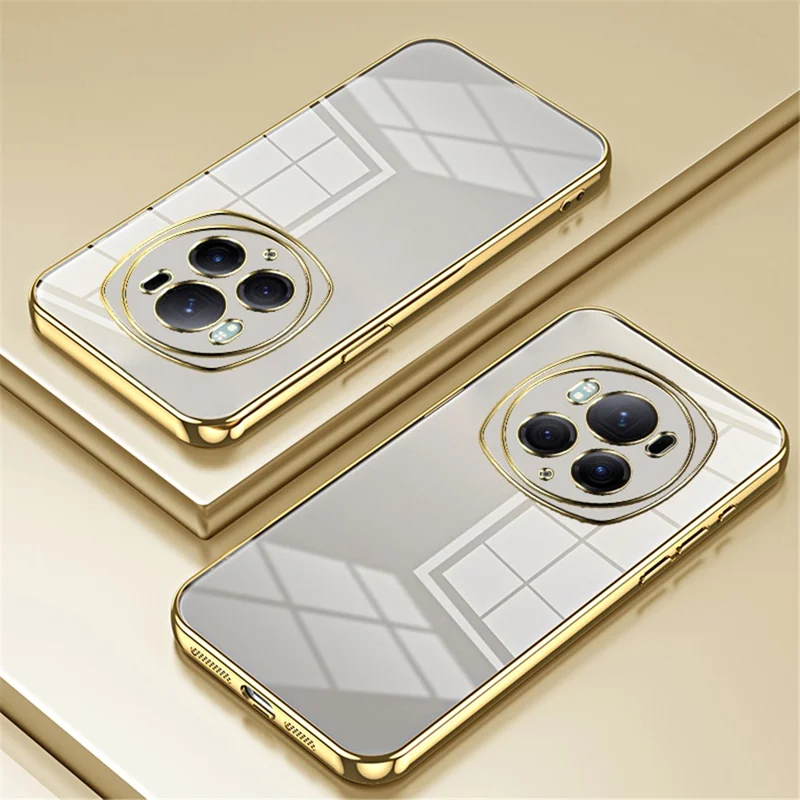 For Honor Magic6 Pro 5G Electroplating TPU Cover Fall Protection Cell Phone Case - Gold