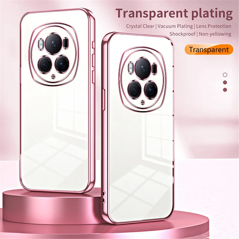 For Honor Magic6 Pro 5G Electroplating TPU Cover Fall Protection Cell Phone Case - Gold