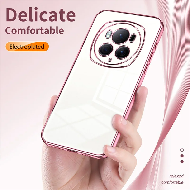 For Honor Magic6 Pro 5G Electroplating TPU Cover Fall Protection Cell Phone Case - Gold