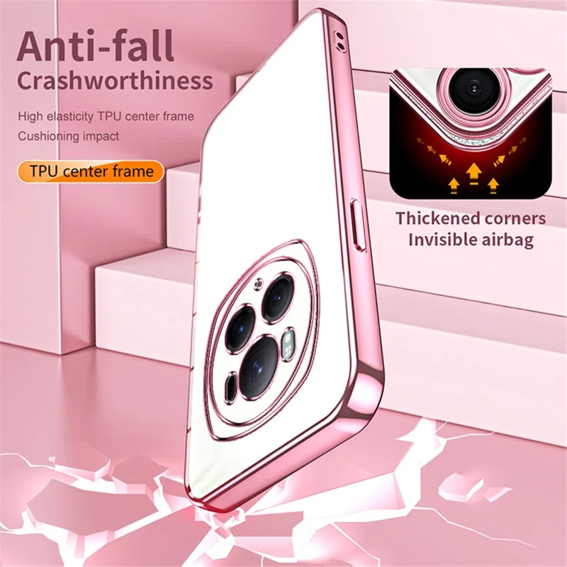 For Honor Magic6 Pro 5G Electroplating TPU Cover Fall Protection Cell Phone Case - Gold