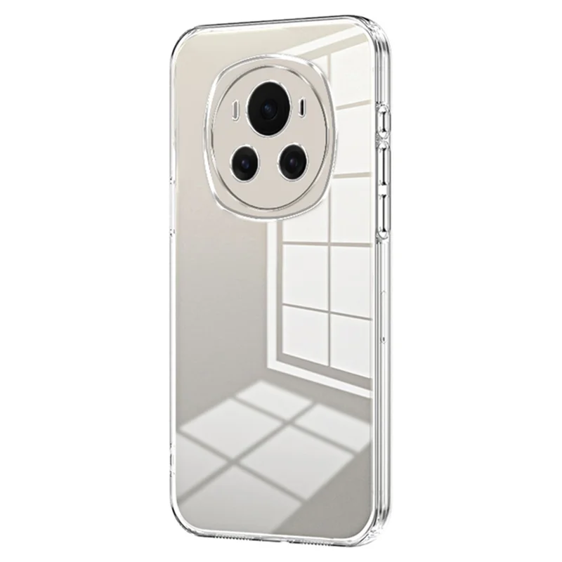 Bakskal till Honor Magic6 5G, elektropläterat mjukt TPU-hölse för mobiltelefon – transparent