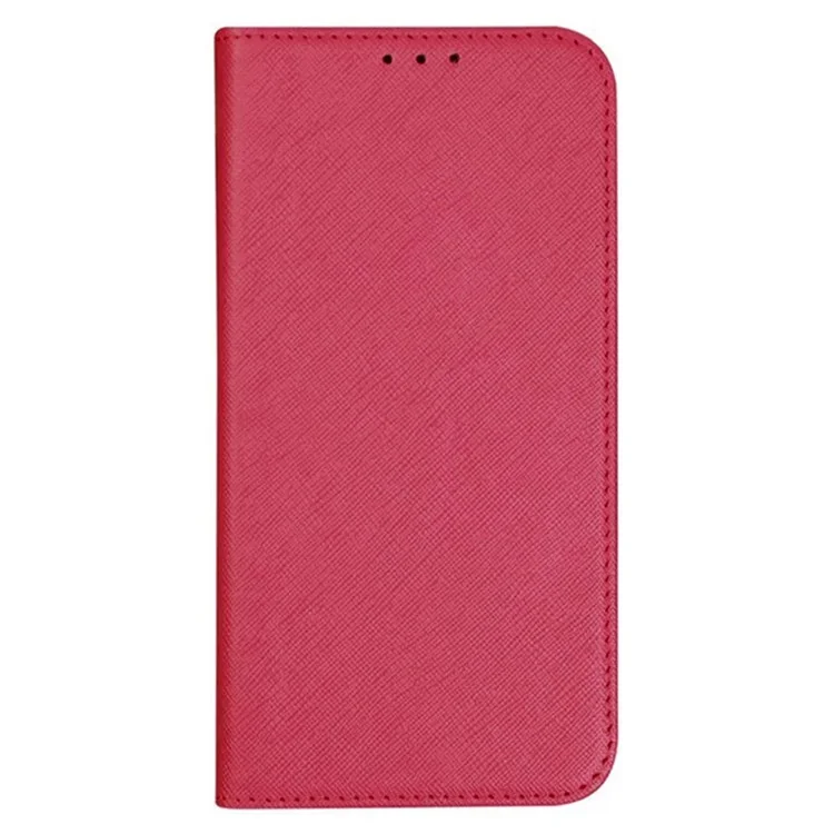 Pour Xiaomi Redmi A3 4G / Poco C61 4G Étui en Cuir PU Portefeuille Étui Protecteur de Téléphone Texture Croisée - Rose
