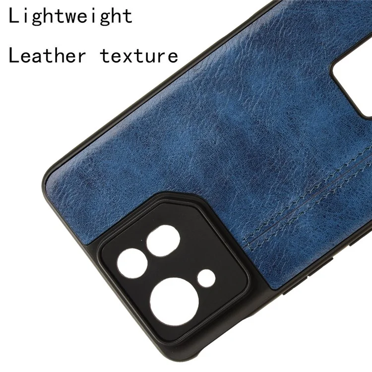 Per Asus ROG Phone 8 5G / Phone 8 Pro 5G Case Stitching Line Cowhide Texture Anti-scratch Phone Cover - Blu