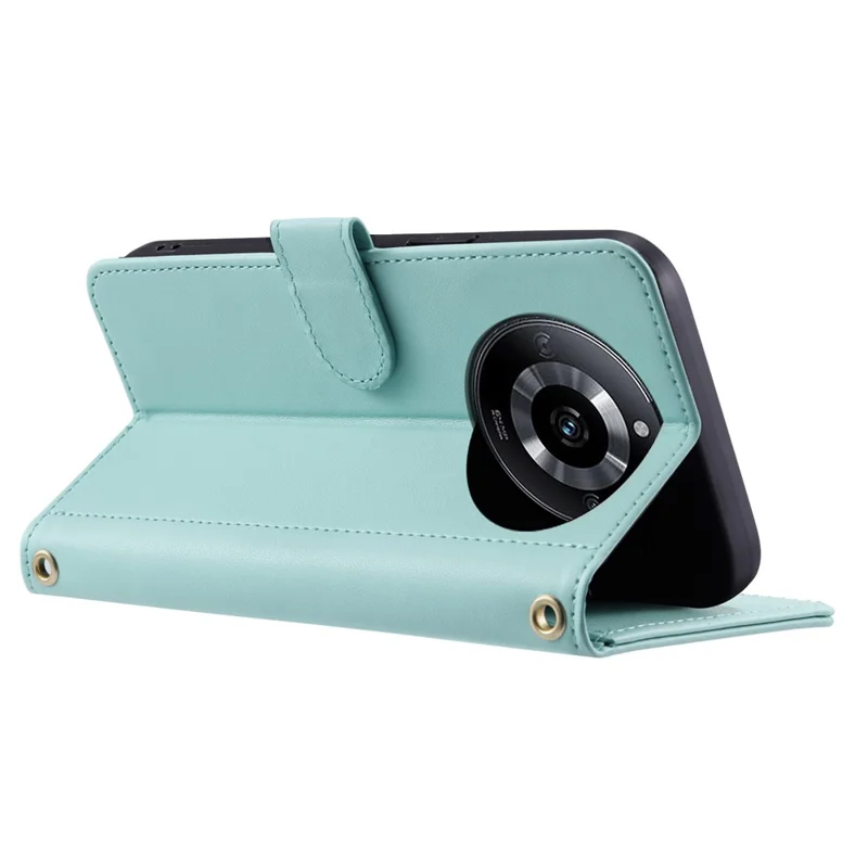 Per il caso Realme 11 Pro 5G / 11 Pro+ 5G Flip Wallet Rhombus Grid Leather Phone Cover con 2 Cinghie - Menta Verde
