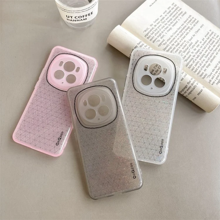 Q.COO For Honor Magic6 5G Custodia TPU Sparkling Mobile Phone Protective Cover - Bianco