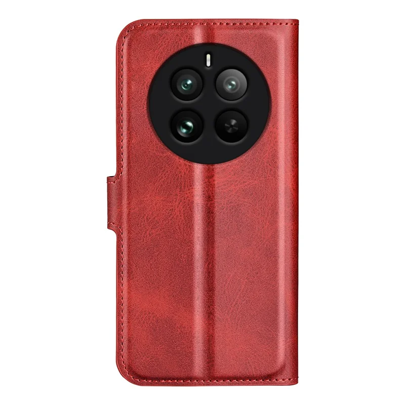For Realme 12 Pro 5G / 12 Pro+ 5G Wallet Case Magnetic Closure PU Leather Phone Cover - Red