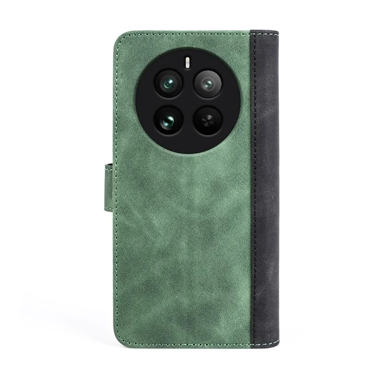 Para Realme 12 Pro 5G / 12 Pro+ 5G Wallet Phone Case Funda de Piel de PU Diseño de Fusión de Colores a Prueba de Golpes - Verde