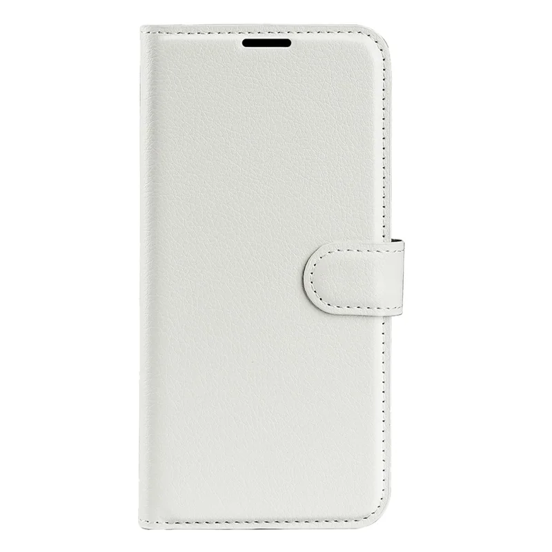 Para Motorola Moto E14 4G / G04 4G / G04s 4G / G24 4G Funda de Cuero Textura Litchi Porta Tarjetas Funda de Teléfono - Blanco