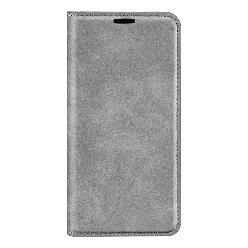 For Honor Magic6 Pro 5G Case Skin-Touch PU Leather Protective Phone Cover - Grey
