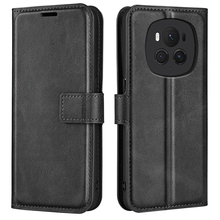 Чехол для Honor Magic6 Pro 5G Anti-Drop PU Leather Wallet Phone Cover - Черный