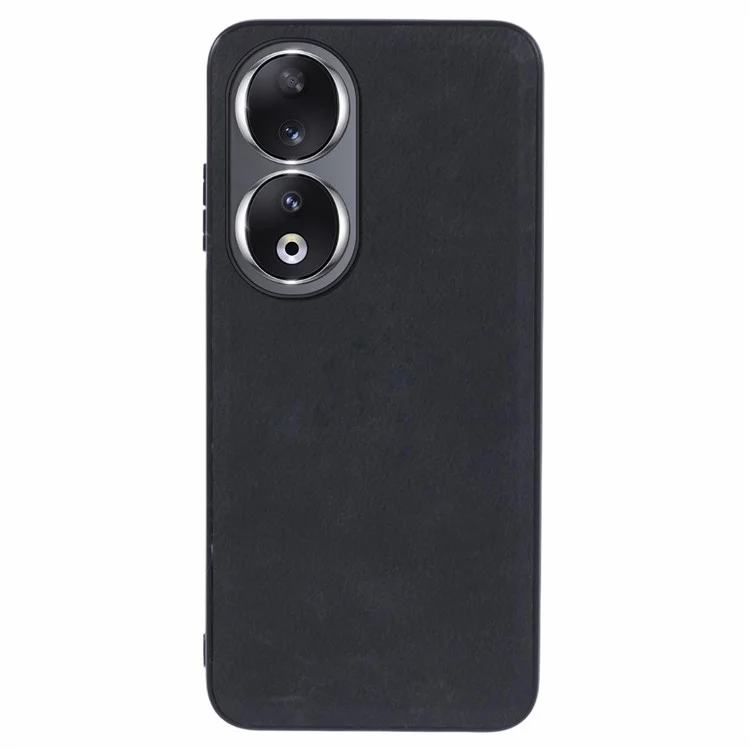 For Honor 90 Slim Case Retro Style PU+PC+TPU Smart Phone Cover - Black